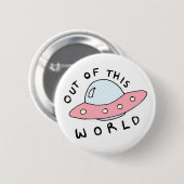 エイリアン宇宙船ボタン 缶バッジ (正面&裏面)