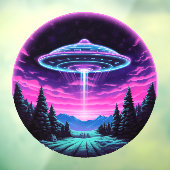 エイリアン宇宙船レトロ未来的 ウィンドウサイン (シート3)