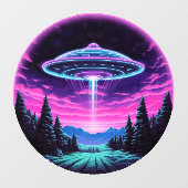 エイリアン宇宙船レトロ未来的 ウィンドウサイン (シート)