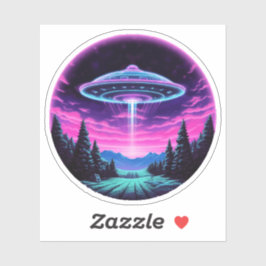 エイリアン宇宙船レトロ未来的 シール