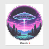 エイリアン宇宙船レトロ未来的 シール (シート)