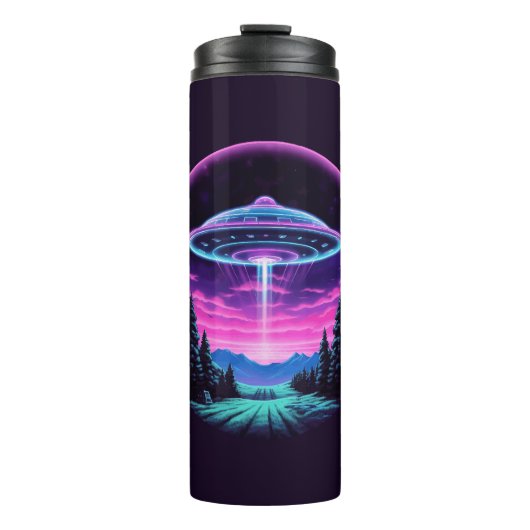 エイリアン宇宙船レトロ未来的 タンブラー (正面)
