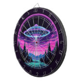 エイリアン宇宙船レトロ未来的 ダーツボード (正面右)