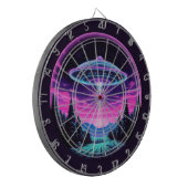 エイリアン宇宙船レトロ未来的 ダーツボード (正面左)