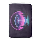 エイリアン宇宙船レトロ未来的 バスマット (正面縦)