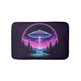 エイリアン宇宙船レトロ未来的 バスマット