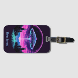 エイリアン宇宙船レトロ未来的 ラゲッジタグ