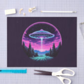 エイリアン宇宙船レトロ未来的 薄葉紙 (クラフト)