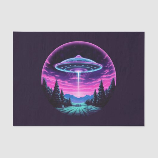 エイリアン宇宙船レトロ未来的 薄葉紙 (正面)