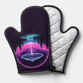 エイリアン宇宙船レトロ未来的 鍋つかみ (正面/裏面)