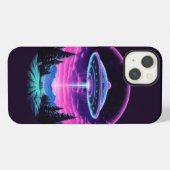エイリアン宇宙船レトロ未来的 iPhoneケース (裏面横)
