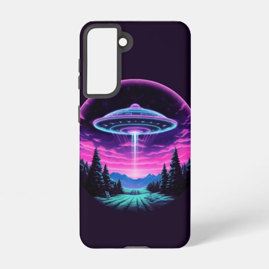 エイリアン宇宙船レトロ未来的 SAMSUNG GALAXYケース (裏面)
