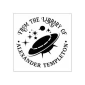 エイリアン宇宙船地球外知的生命体ライブラリ本の名前 ラバースタンプ (インプリント)