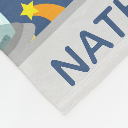 エイリアン宇宙船宇宙&スパーソナライズされたターズ フリースブランケット (角)