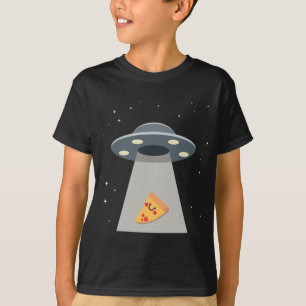 エイリアン宇宙船 – おもしろいピザ誘拐事件 – UFOギフト Tシャツ