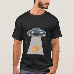 エイリアン宇宙船 – おもしろいピザ誘拐事件 – UFOギフト Tシャツ