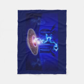 エイリアン宇宙船 フリースブランケット (正面)