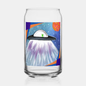 エイリアン宇宙船UFO宇宙 ガラス缶 (裏面)