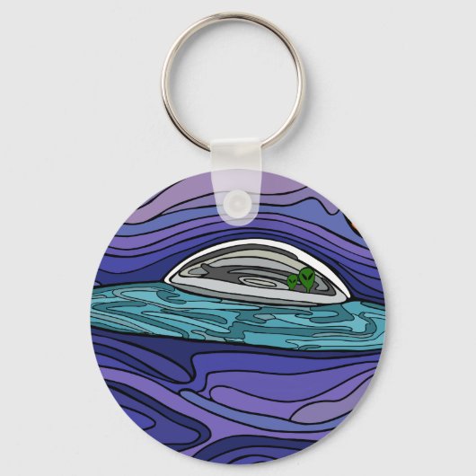 エイリアン宇宙船UFO UAP超常現象 キーホルダー (正面)