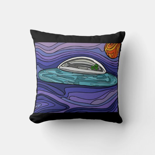 エイリアン宇宙船UFO UAP超常現象 クッション (正面)