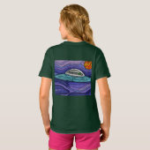 エイリアン宇宙船UFO UAP超常現象 Tシャツ (裏面フル)