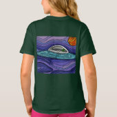 エイリアン宇宙船UFO UAP超常現象 Tシャツ (裏面)