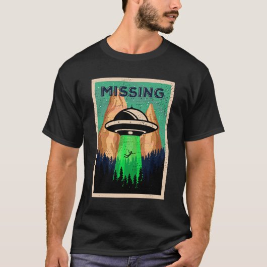 エイリアン宇宙船UFOs拉致恋しく思レトロ Tシャツ (正面)