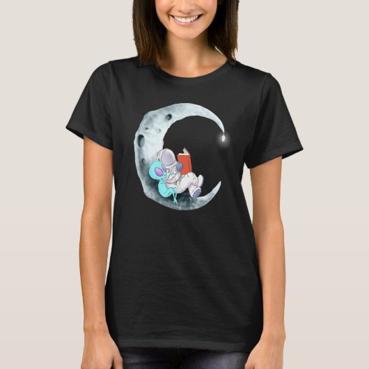 エイリアン宇宙飛行士読の宇宙書 Tシャツ (正面)