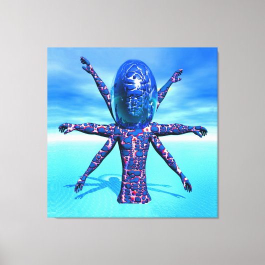 エイリアン彫刻 キャンバスプリント (正面)