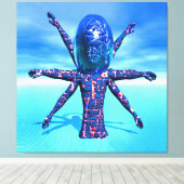 エイリアン彫刻 キャンバスプリント (インサイチュ (ウッドフロア))