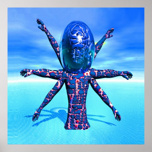 エイリアン彫刻 ポスター (正面)