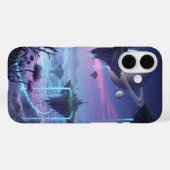エイリアン惑星はアンチ重力浮遊島を持つ Case-Mate iPhoneケース (裏面 (横))