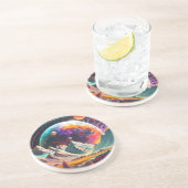 エイリアン惑星イラストレーション コースター (側面)