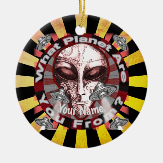 エイリアン惑星オーナメント セラミックオーナメント (正面)