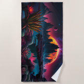 エイリアン惑星セッティングムーン ビーチタオル (正面)