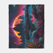 エイリアン惑星セッティングムーン フリースブランケット (正面)