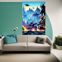 エイリアン惑星、エイリアン戦争機械 | AIアートポスター