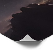 エイリアン惑星、月と太陽が空に | AI Art ポスター (角)