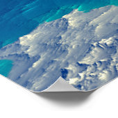 エイリアン惑星 – 3D edコンピュータアートワーク。岩とs ポスター (角)