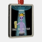 エイリアン愛ビールも! メタルオーナメント (右)