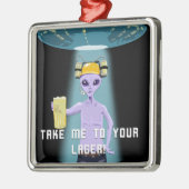 エイリアン愛ビールも! メタルオーナメント (左)