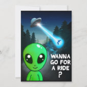 エイリアン拉致とハッピーハローウィン地球人 招待状 (裏面)