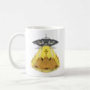 エイリアン拉致エジプトのピラミッド古代UFO コーヒーマグカップ
