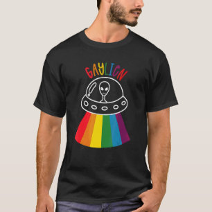 エイリアン拉致ゲイプライドゲイリエンLgbt Tシャツ