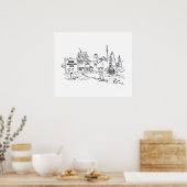 エイリアン拉致現場光沢ポスター ポスター (キッチン)