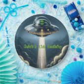 エイリアン拉致UFOブルークラウドバースデーパーティー ペーパープレート (パーティー)