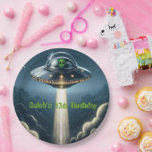 エイリアン拉致UFOブルークラウドバースデーパーティー ペーパープレート (パーティー)