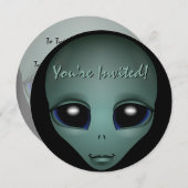 エイリアン招待状カパーソナライズされたウトエイリアンアートRSVP 招待状 (正面/裏面)