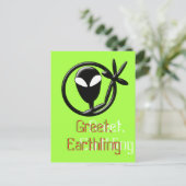 エイリアン挨拶 ポストカード (スタンド正面)