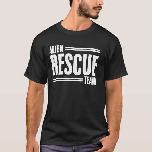 エイリアン救助隊おもしろい地球外UFOエイリアン Tシャツ (正面)